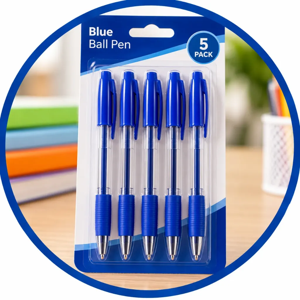 [SCH-007] Blue Ball Pen (pack of 5)