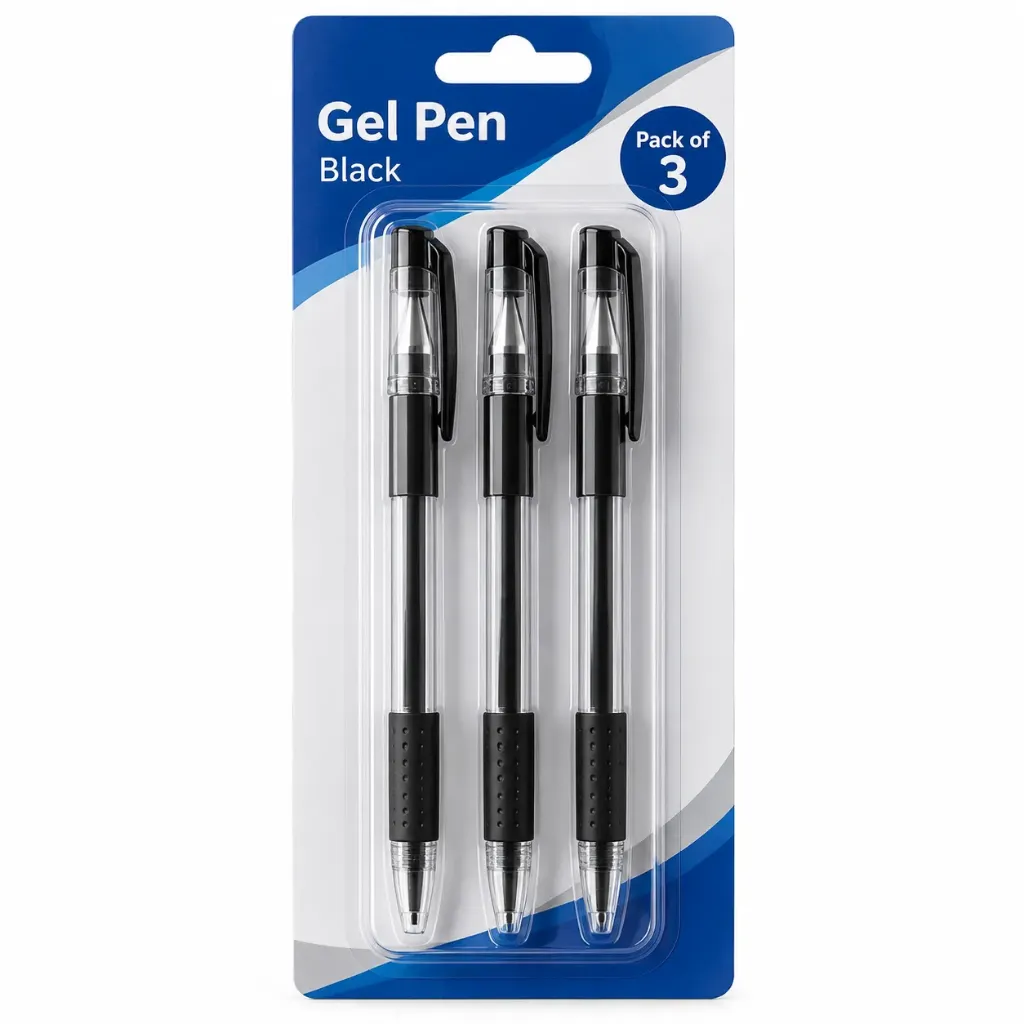 [SCH-008] Gel Pen Black (pack of 3)